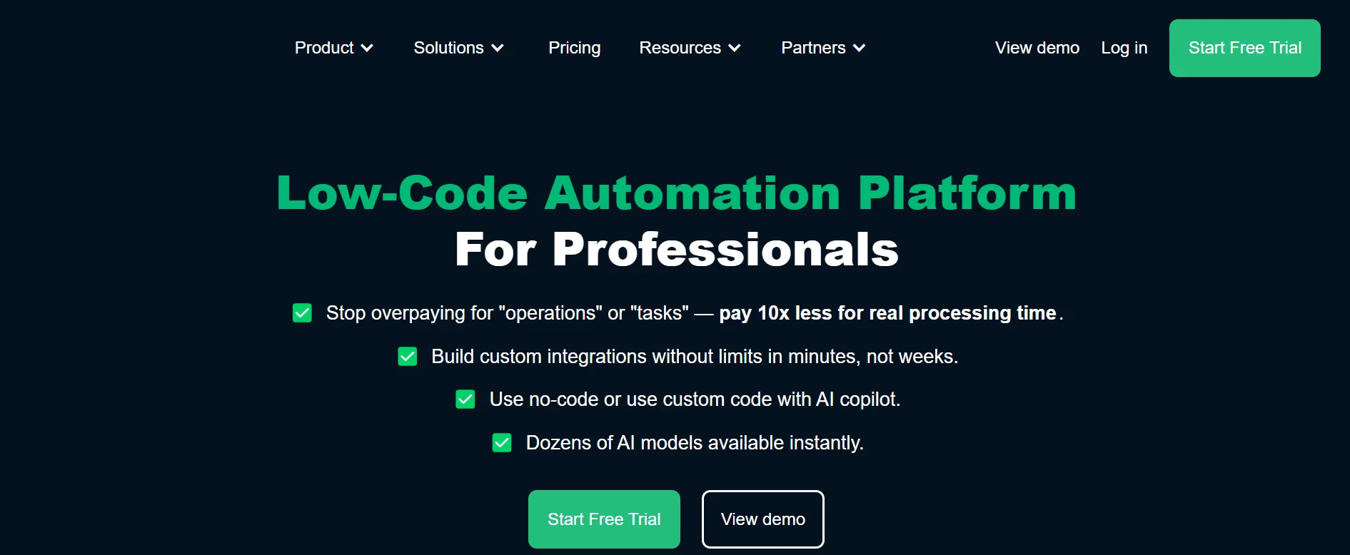 Homepage of Latenode